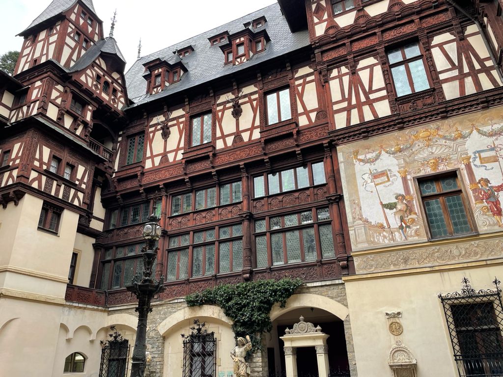 Peles Castle inner courtyard